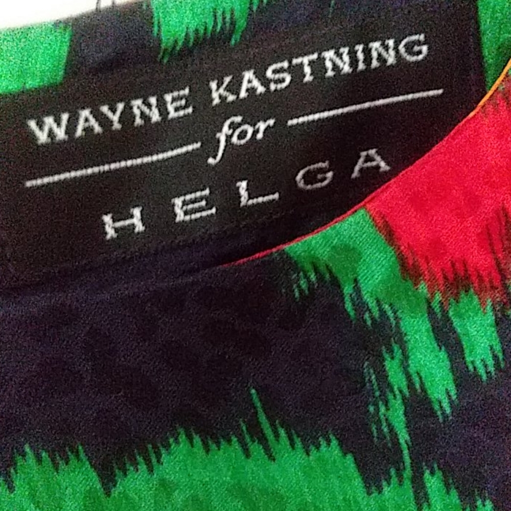Wayne Kastning for Helga  Floral Dress Vintage Long Sleeves Rare - Picture 3 of 15